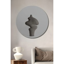 Teona Ahşap Dekoratif Ahşap Yuvarlak Tablo Modern Heykel