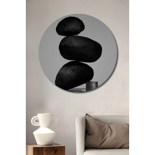 Teona Ahşap Dekoratif Ahşap Yuvarlak Tablo Denge Taşları