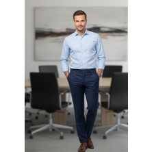 Yusgos Uzun Kollu Pamuk Saten Kolay Ütü Regular Fit Erkek Gömlek