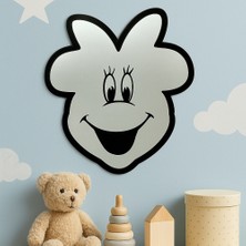 Lina Hobby Çocuk Odası Sevimli Figürlü Dekoratif Ayna - Gümüş Pleksi Duvar Dekoru