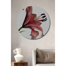 Teona Ahşap Dekoratif Ahşap Yuvarlak Tablo Zarif Zambak