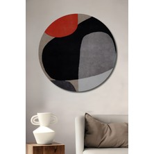 Teona Ahşap Dekoratif Ahşap Yuvarlak Tablo Soyut Renkler