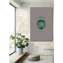 Teona Ahşap Dekoratif Ahşap Dikdörtgen Tablo Başak Burcu