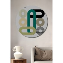 Teona Ahşap Dekoratif Ahşap Yuvarlak Tablo Bauhaus Desen