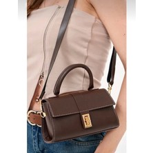 Kadın Omuz ve Kol Çapraz Çanta Koyukahverengi