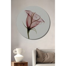 Teona Ahşap Dekoratif Ahşap Yuvarlak Tablo Hassas Çiçek
