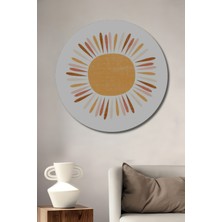 Teona Ahşap Dekoratif Ahşap Yuvarlak Tablo Güneş Çemberi