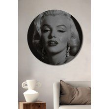 Teona Ahşap Dekoratif Ahşap Yuvarlak Tablo Marilyn Monroe