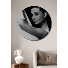Teona Ahşap Dekoratif Ahşap Yuvarlak Tablo Audrey Hepburn