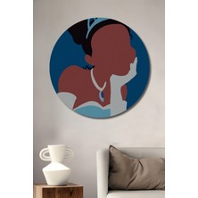 Teona Ahşap Dekoratif Ahşap Yuvarlak Tablo Prenses Tiana