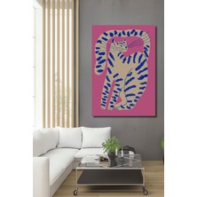 Teona Ahşap Dekoratif Ahşap Dikdörtgen Tablo Renkli Kedi