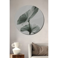 Teona Ahşap Dekoratif Ahşap Yuvarlak Tablo Lotus Yaprağı