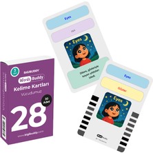 Bigibuddy WordsBuddy Vücudumuz Çocuklar İçin Türkçe İngilizce Kelime Kartları 30 Kart Vücut Bölümleri Dil Öğrenme Seti