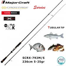 Major Craft Crostage Survive SCRX-792M/S Hard Rock 2.36MT 5-25GR (2p) Spin Kamış