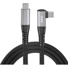 Tgzm Ally 240W Type-C To Type-C Yatay Laptop-Telefon Hızlı Data ve Şarj KABLOSU-(5775) - TG0012-2S792