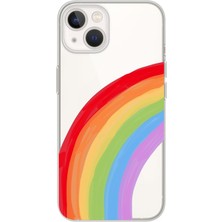 Manitoba Iphone 14 Plus Uyumlu Baskılı Yumuşak Silikon Şeffaf Telefon Kılıfı