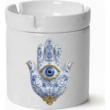 Sartre Art "blue Blanc Serisi" Fatma Ananın Eli  Tasarımlı Kokusuz Söndür At Küllük Kül Tablası