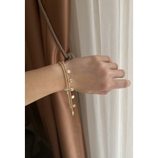 Nunu Takı Iki Sıra Pullu Bileklik