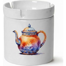 Sartre Art "blue Blanc Serisi" Sihirli Çaydanlık  Tasarımlı Kokusuz Söndür At Küllük Kül Tablası