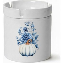 Sartre Art "blue Blanc Serisi" Bal Kabağı Tasarımlı Kokusuz Söndür At Küllük Kül Tablası