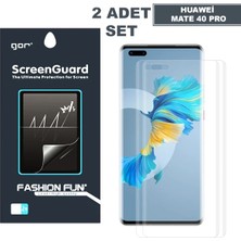 Tgzm Gor Huawei Mate 40 Pro 3D Kavisli Full Kaplama Darbe Emici Ekran Koruyucu 2 Adet Set - TG0012-2S6SK