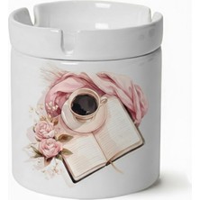 Sartre Art "blue Blanc Serisi" Kahve Kokulu Kitaplarım Tasarımlı Kokusuz Söndür At Küllük Kül Tablası