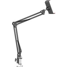 Mobil Dünyası Ally Ayarlanabilir 360 Derece Teleskopik Metal Masa Üstü Telefon Tablet Tutucu-(57 - MB000X-2GE3D