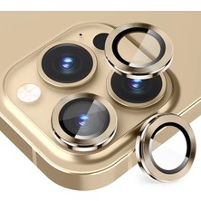 Tgzm Ally iPhone 14 Pro-14 Pro Max 3D Metal Çerçeveli Kamera Lens KORUYUCU-(5775) - TG0012-2S6I02