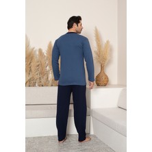 Morvarid Rahat Kesim %100 Pamuk Erkek Pijama Takımı – Mevsimlik Babalar Günü Koleksiyonu