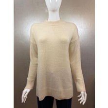 A.T. Kids-Women Kadın Bordo Oversize Yumuşak Dokulu Basic Triko Kazak