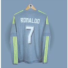 Candy Cup R.e.a.l M.a.d.r.i.d 2015/16 Sezonu Cristiano Ronaldo Alternatif Nostalji Deplasman Forması (Gri)