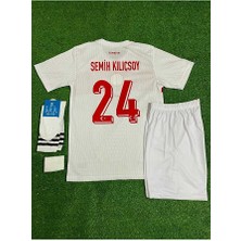 Candy Cup Türkiye Milli Takım Euro 2024 Semih Kılıçsoy Çocuk Forması 4'lü Set (White)