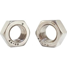 TYA Paslanmaz Somun Çeşitleri DIN934 A4 Aısı 316 Kalite