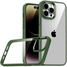 Apple iPhone 15 Pro Max Lensli Silikon - Yeşil Modern Asır (3927)