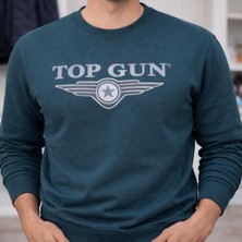 Top Gun Nakıslı Sweat Petrol