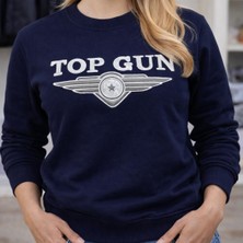 Top Gun Nakıslı Sweat Blu