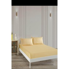 AK-SA-STR %100 Pamuk Çarşaf Takimi-Sarı