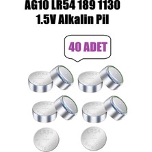 Derwell 40 Adet 40'lı AG10 1131 SG10 389 189 LR54 4 Kartel Düğme Pil Hesap Makinesi/terazi/saat/oyuncak/garaj Pili Yuvarlak Pil
