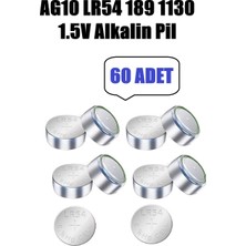 Derwell 60 Adet 60'lı AG10 1131 SG10 389 189 LR54 6 Kartel Düğme Pil Hesap Makinesi/terazi/saat/oyuncak/garaj Pili Yuvarlak Pil