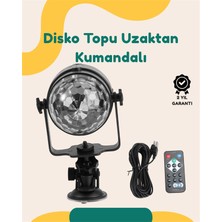 AK-SA-STR Müzik Ritmine Uyumlu 7 Modlu Renkli Disko Topu Işığı