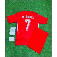 Candy Cup Türkiye Euro 2024 Kerem Aktürkoğlu Iç Saha Çocuk Forması 4'lü Seti (Red)