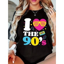 Eymora 90'lar Grafik Baskılı Tişort