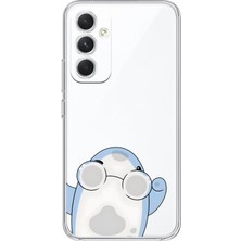 Manitoba Samsung Galaxy A55 Uyumlu Baskılı Yumuşak Silikon Şeffaf Telefon Kılıfı