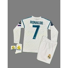 Candy Cup Cristiano Ronaldo 2018 Kiev R,e,a,l, M,a,d,r,i,d, Uzun Kollu Çocuk Forması 4'lü Set