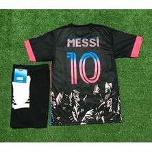 Candy Cup Miami 2023/24 Yeni Sezon Lionel Messi Çocuk Forması 3'lü Set (Black)