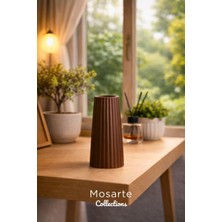 Mosarte Ribbed Yivli Tasarım Modern Dekoratif Vazo