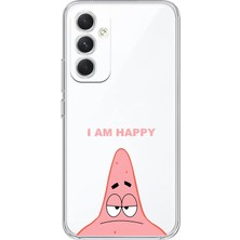 Manitoba Samsung Galaxy A55 Uyumlu Baskılı Yumuşak Silikon Şeffaf Telefon Kılıfı