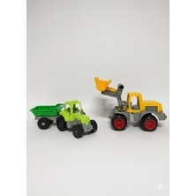 Uniqlion 2'li Oyuncak Seti (Traktör - Dozer)