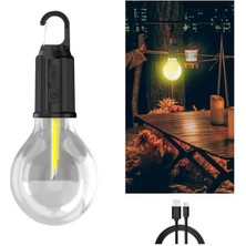 3 Farklı Mod Led'li Şarjlı Asma Kancalı Kamp Lambası Taşınabilir Ampul
