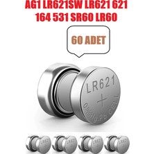 Derwell 60 Adet 60'lı Ag1 364 LR621SW Ag1 LR621 621 164 531 LR60 1.5V 6 Kartel Düğme Pil Hesap Makinesi/terazi/saat/oyuncak/garaj Pili Yuvarlak Pil